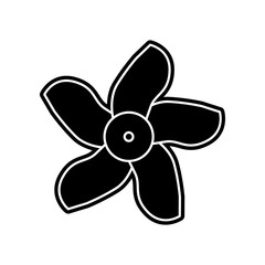 abstract type of flowers icon. Element of Flower for mobile concept and web apps icon. Glyph, flat icon for website design and development, app development