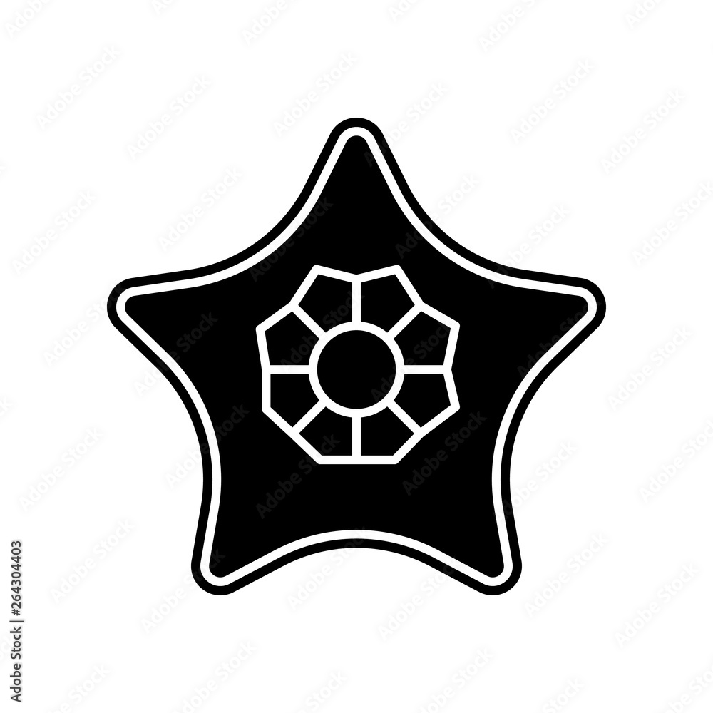 Poster abstract type of flowers icon. element of flower for mobile concept and web apps icon. glyph, flat i