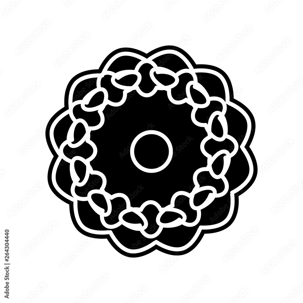 Poster abstract type of flowers icon. element of flower for mobile concept and web apps icon. glyph, flat i