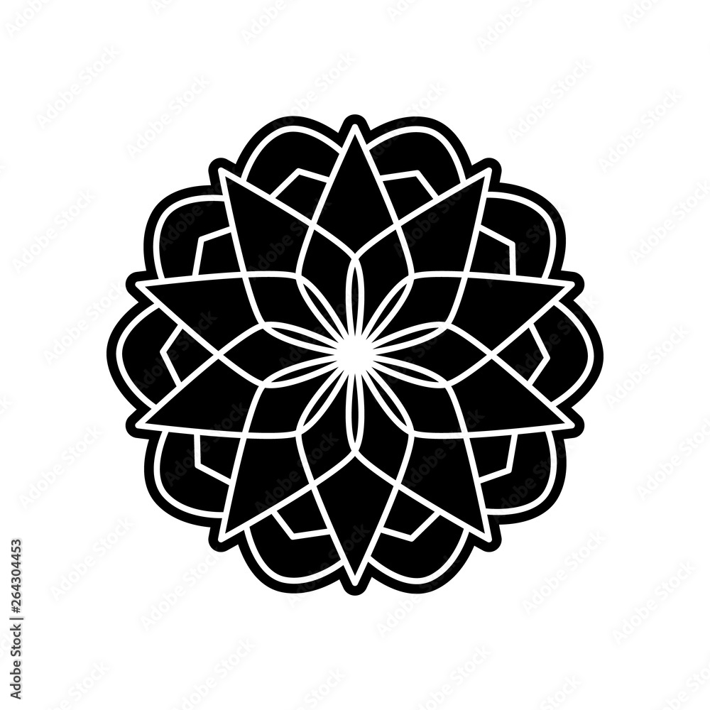 Poster abstract type of flowers icon. element of flower for mobile concept and web apps icon. glyph, flat i