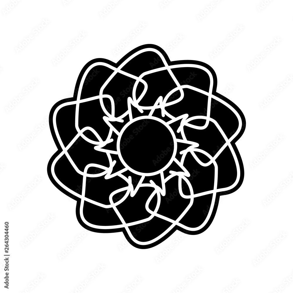 Aufkleber abstract type of flowers icon. element of flower for mobile concept and web apps icon. glyph, flat i