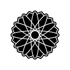 abstract type of chrysanthemum flowers icon. Element of Flower for mobile concept and web apps icon. Glyph, flat icon for website design and development, app development