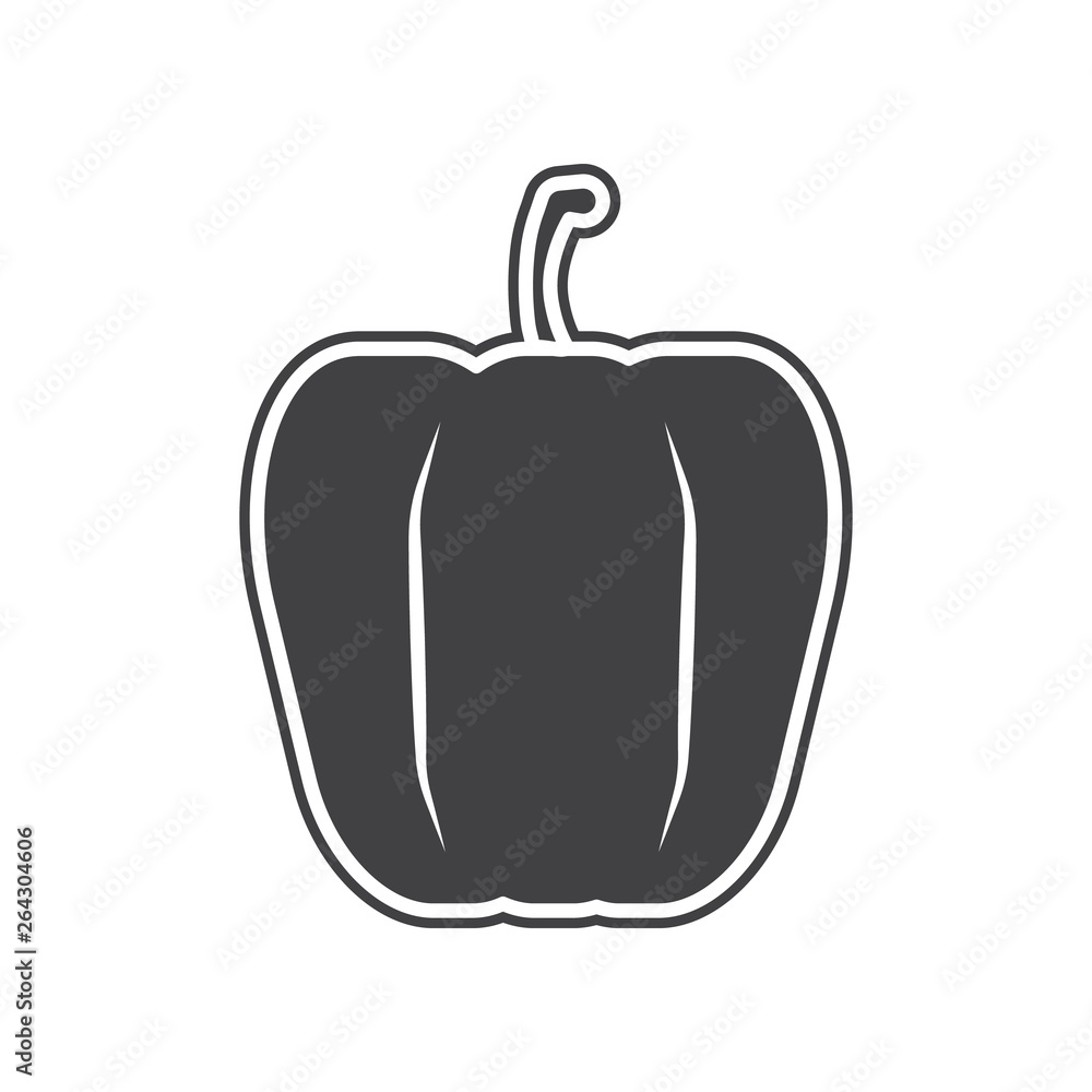 Poster vector pepper icon. element of fruits and vegatables for mobile concept and web apps icon. glyph, fl