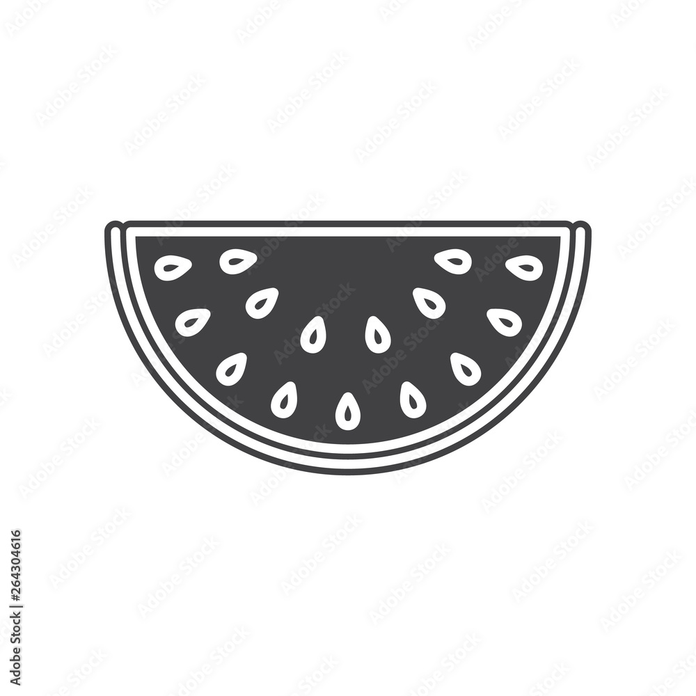 Aufkleber vector watermelon icon. element of fruits and vegatables for mobile concept and web apps icon. glyph