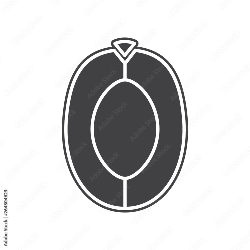 Poster vector peach icon. element of fruits and vegatables for mobile concept and web apps icon. glyph, fla