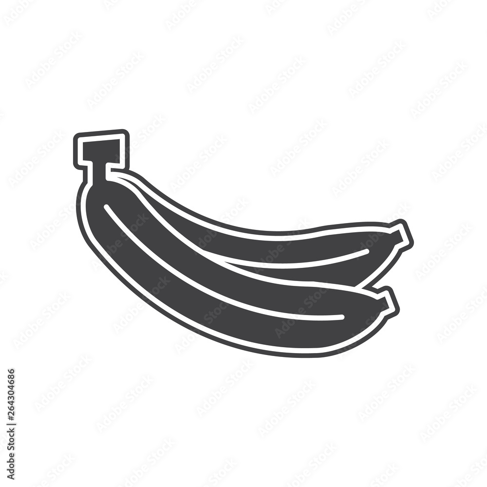 Poster vector banana icon. element of fruits and vegatables for mobile concept and web apps icon. glyph, fl