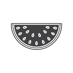 Vector watermelon icon. Element of Fruits and vegatables for mobile concept and web apps icon. Glyph, flat icon for website design and development, app development