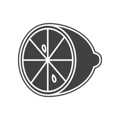 Vector lemon icon. Element of Fruits and vegatables for mobile concept and web apps icon. Glyph, flat icon for website design and development, app development
