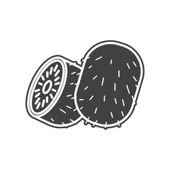 Vector kiwi fruit icon. Element of Fruits and vegatables for mobile concept and web apps icon. Glyph, flat icon for website design and development, app development