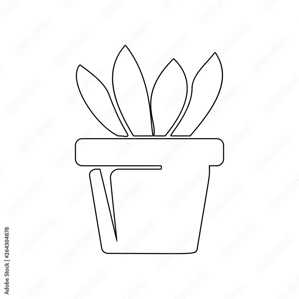 Aufkleber pot of plant icon. element of garden for mobile concept and web apps icon. outline, thin line icon f