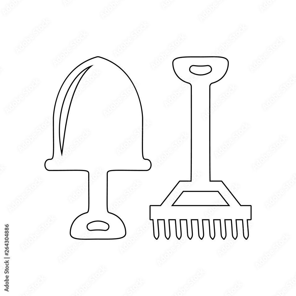 Poster small garden tools icon. element of garden for mobile concept and web apps icon. outline, thin line 
