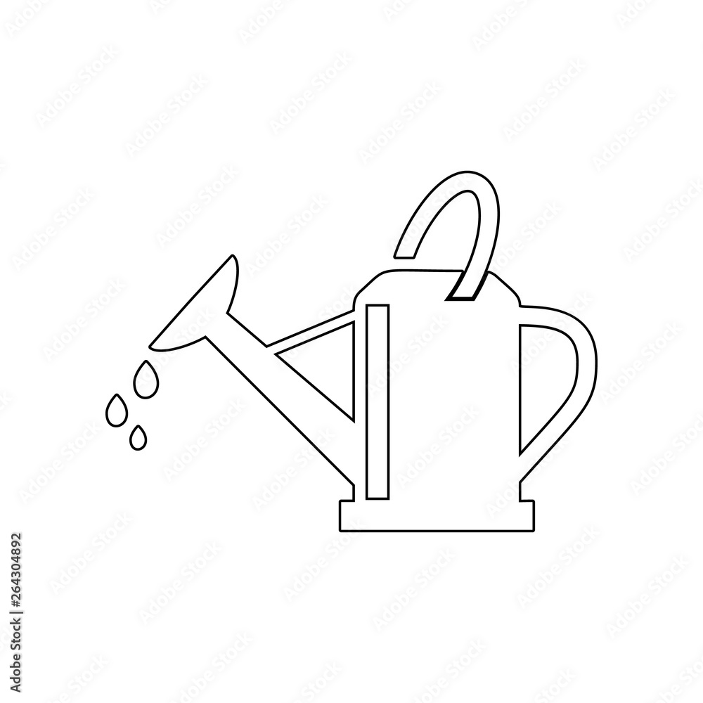 Poster garden watering can icon. element of garden for mobile concept and web apps icon. outline, thin line