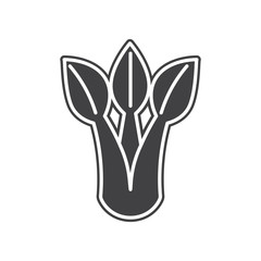 Vector Spinach leaves icon. Element of Fruits and vegatables for mobile concept and web apps icon. Glyph, flat icon for website design and development, app development