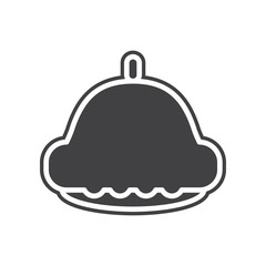 Obraz premium Vector Pattypan squash icon. Element of Fruits and vegatables for mobile concept and web apps icon. Glyph, flat icon for website design and development, app development