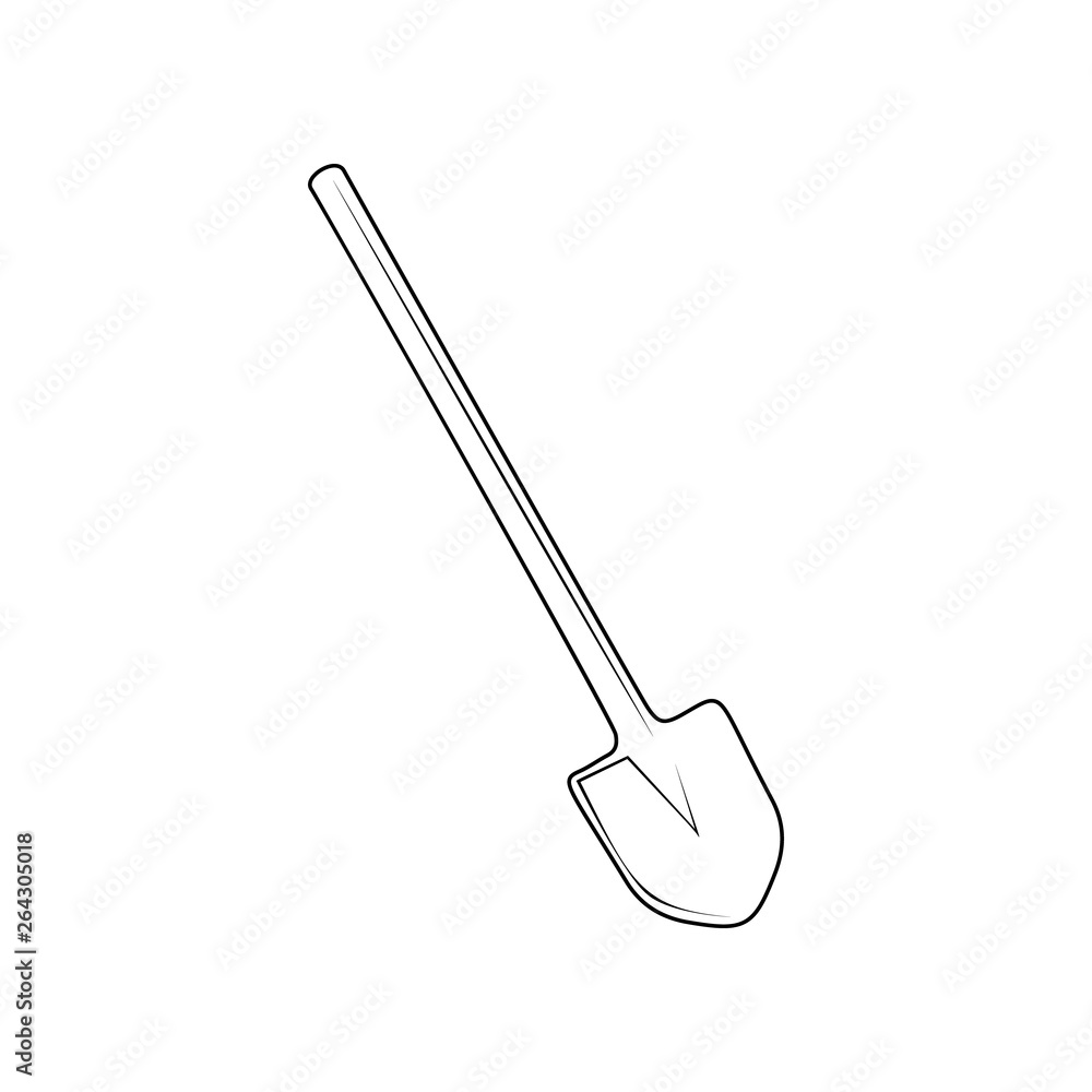 Poster shovel icon. element of garden for mobile concept and web apps icon. outline, thin line icon for web