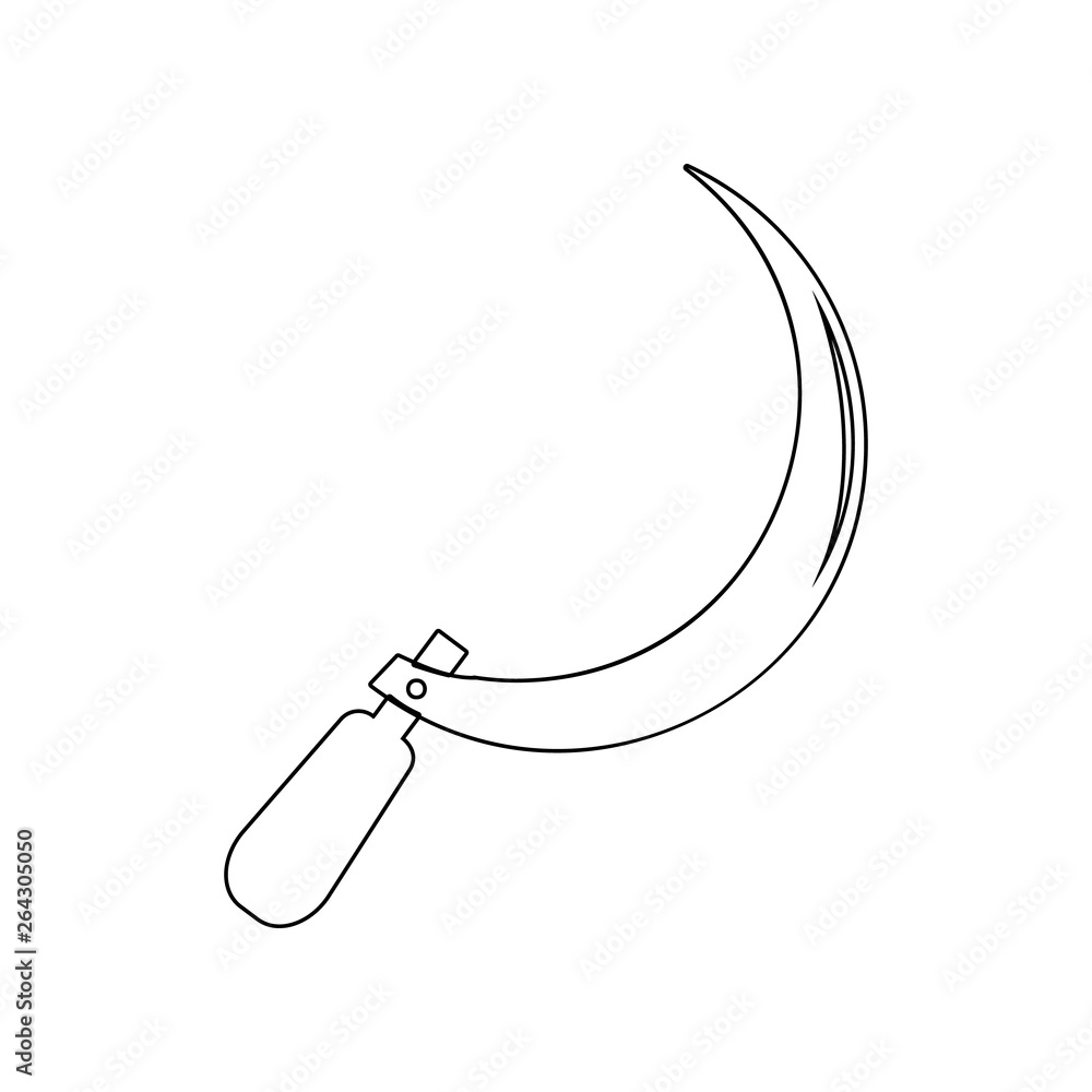 Poster sickle icon. element of garden for mobile concept and web apps icon. outline, thin line icon for web
