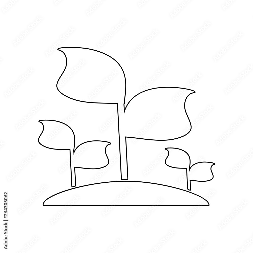 Poster seedlings icon. element of garden for mobile concept and web apps icon. outline, thin line icon for 