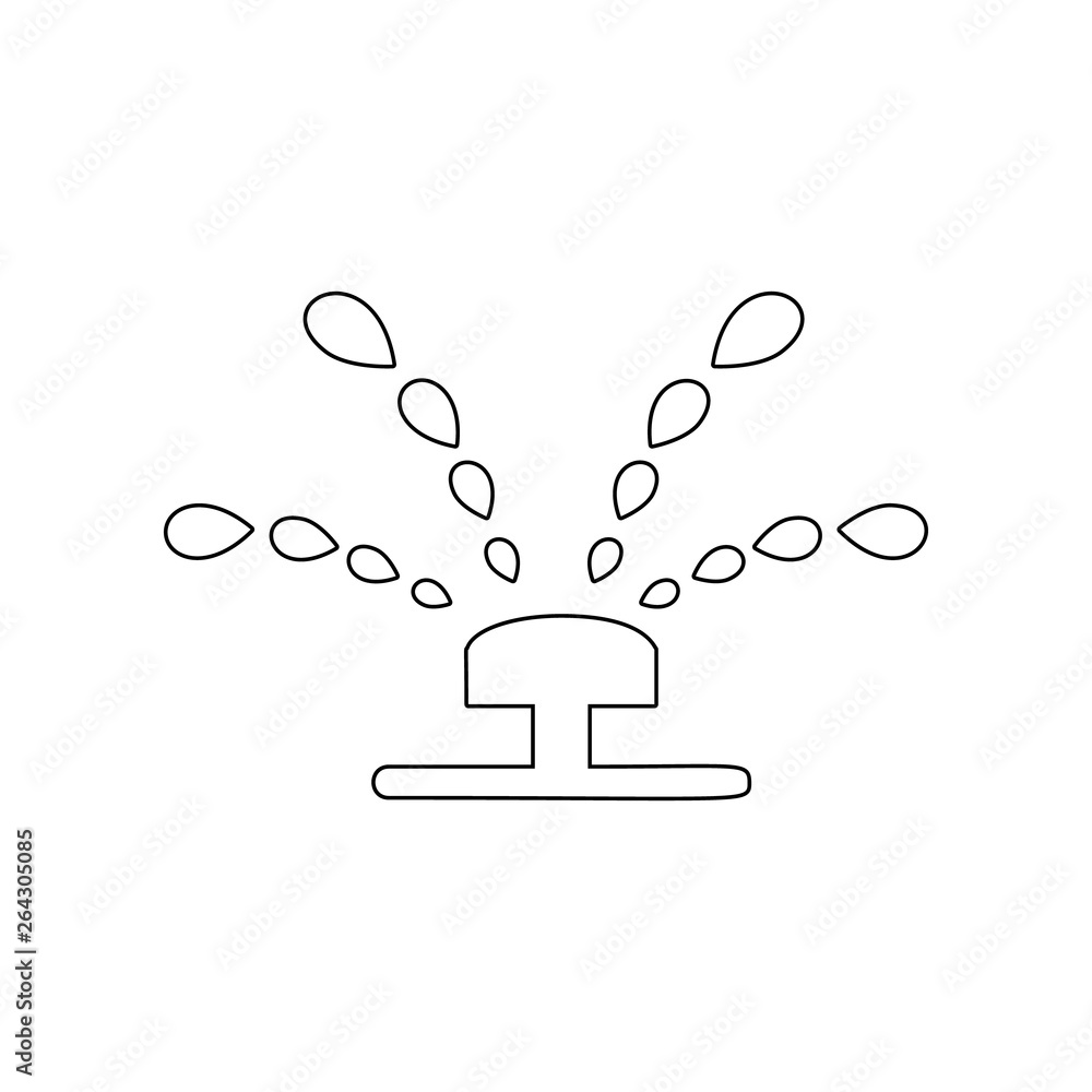Poster Sprinkler irrigation icon. Element of Garden for mobile concept and web apps icon. Outline, thin line icon for website design and development, app development