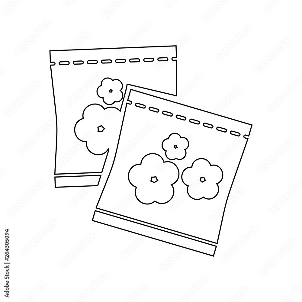 Aufkleber flower seeds in packaging icon. element of garden for mobile concept and web apps icon. outline, thi