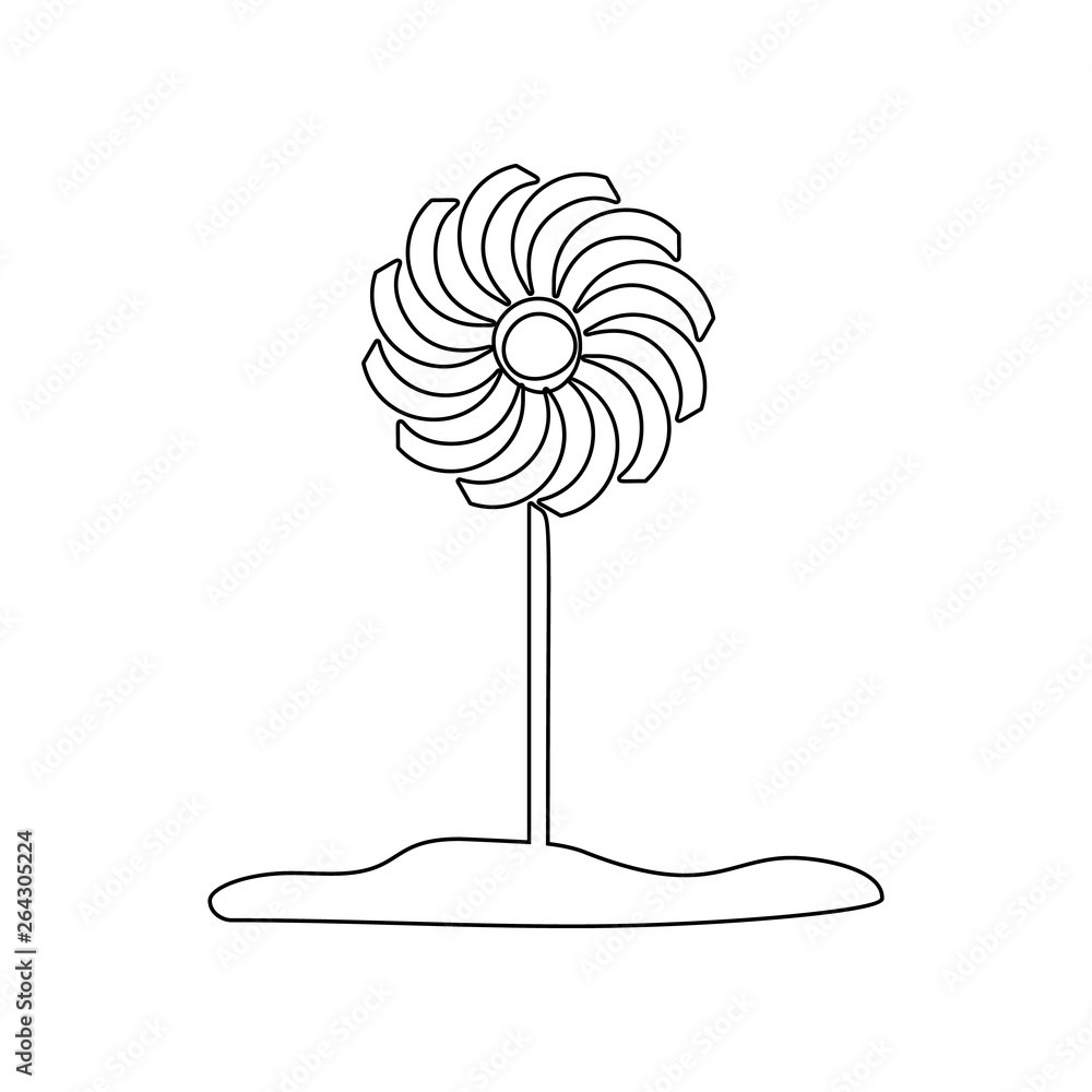 Poster garden windmill icon. element of garden for mobile concept and web apps icon. outline, thin line ico