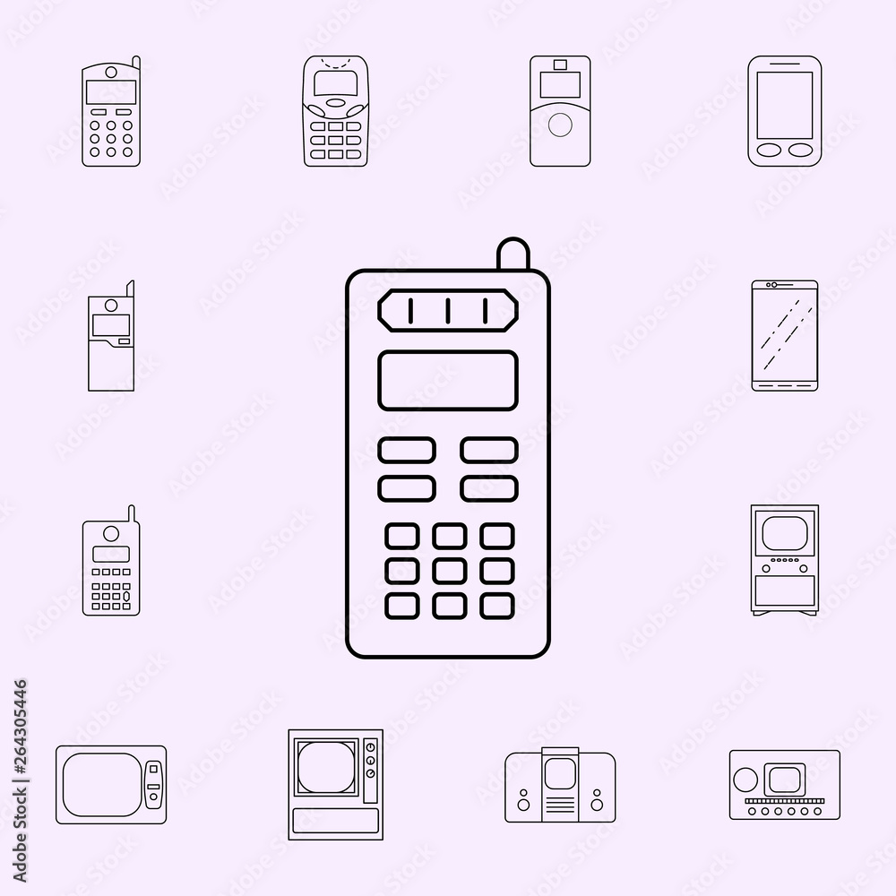 Poster third generation mobile phones icon. generation icons universal set for web and mobile