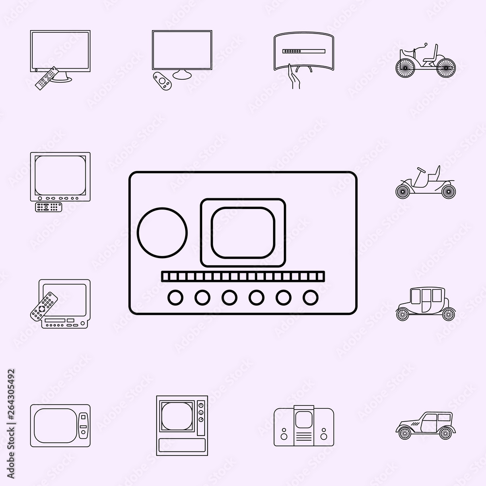 Aufkleber second generation of tvs icon. generation icons universal set for web and mobile