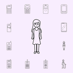 the second period of maturity of a woman icon. Generation icons universal set for web and mobile