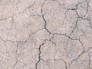 Dry soil surface due to lack of rain