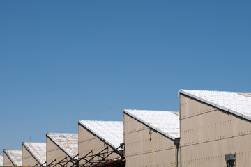 The roofs of the factory