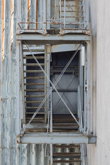 An staircase of the old factory