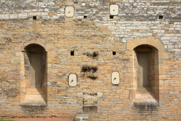 Abbaye de Cluny. Fondée en 909 ou 910. / The bell tower of Holy Water and Tower Clock. Cluny Abbey. Cluny was founded in 910. 