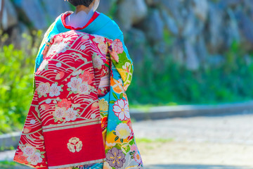 京都・着物姿の女性