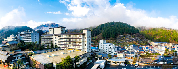湯村温泉の街並み