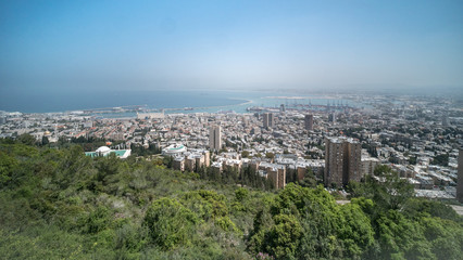 View of Haifa City From a High Hill