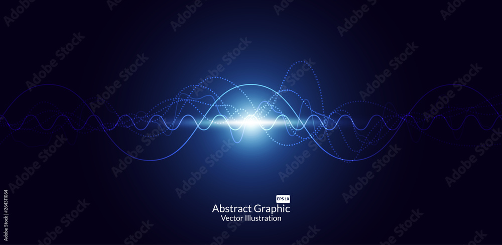 Poster abstract colorful wave lines on black background for elements in concept business presentation, broc