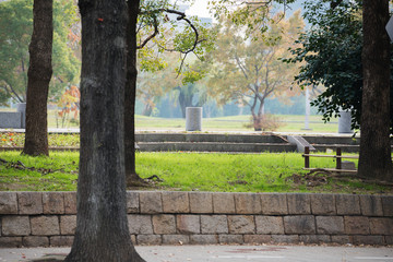 秋の難波宮跡公園
