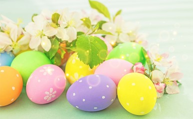 colorful  easter eggs