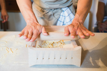 fresh pasta making