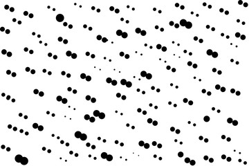 Fototapeta premium Black random dots on white background Abstract geometric shapes pattern in retro style for fabric print textile decor