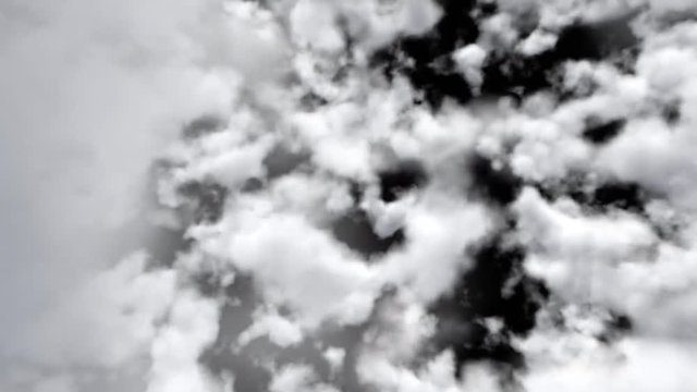 UHD 60 fps 3D animation of the realistic clouds with alpha matte