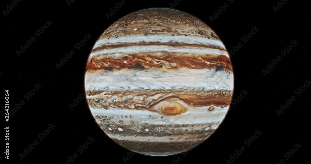 Wall mural jupiter planet rotating in the outer space