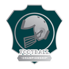 American football emblem image. Vector illustration design