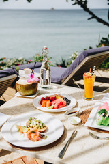 Breakfast by the beach