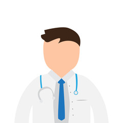 Fototapeta premium Isolated male doctor image. Vector illustration desgin