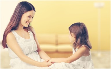 Happy Mother and daughter together