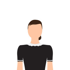 Isolated waitress character image. Vector illustration design