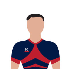 Isolated soccer player image. Vector illustration design