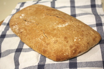 Fresh Home Baked Organic Wholemeal Spelt Ciabatta, Home baked bread