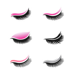 Obraz premium eyelashes logo design vector