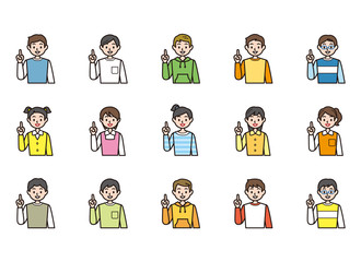 国際 こども 指差し クラスメート 日本人 1